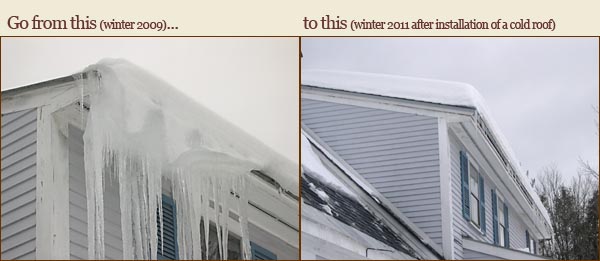 Illustration of the benefits of a cold roof